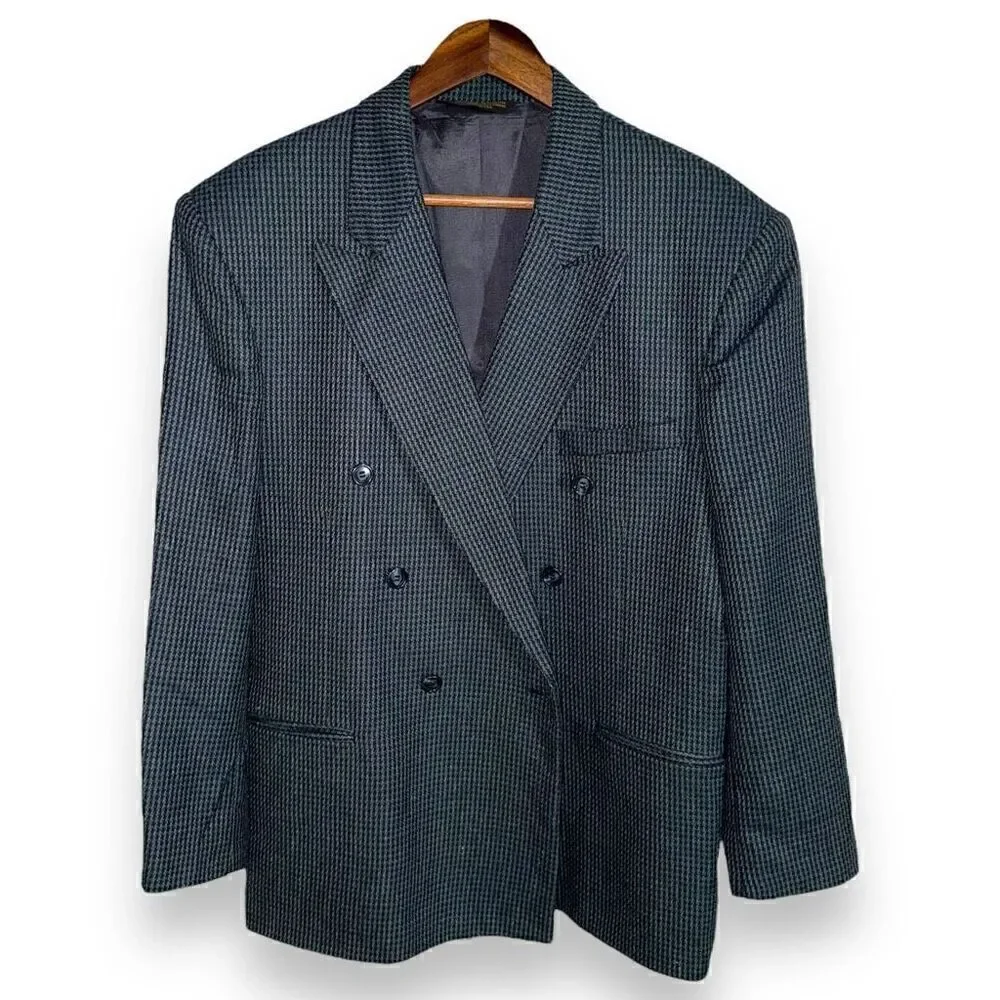 80s Paul Rodon Teal Silk Blend Made in USA Sportcoat 42R